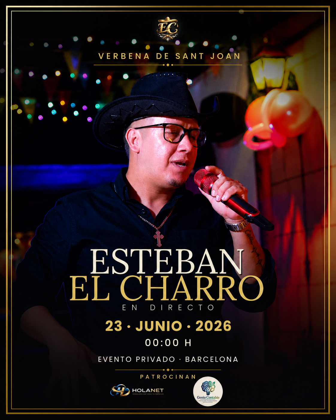 Cartel cuadrado Esteban El Charro Sant Joan